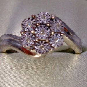 Silver 925, diamonds ring size 7,weight 3.59g ,new item